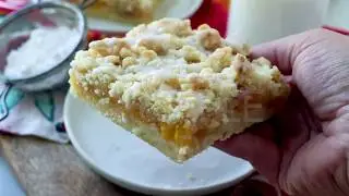 How to make Peach Crumble Bars