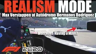 F1 2020 REALISM MODE - MAX VERSTAPPEN - MEXICO (100% Race + Cockpit + No HUD + TrackIR + No Assists)