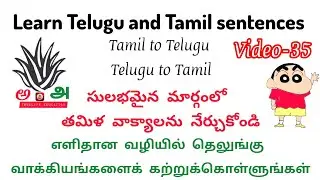 Learn telugu and tamil sentences 35 | Phrases| Conversation | தெலுங்கு வாக்கியங்கள் | తమిళ వాక్యాలు