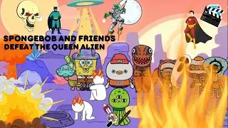 SpongeBob And Friends Defeat The Queen Alien 👸🏼👽👾😱😱#youtubevideos #spongebobandfriends #tocaboca