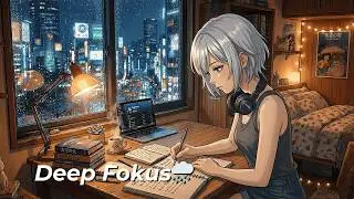 Deep Rain Study with Luna 🌧️ | Cozy Lofi Beats for Focus (2 Hours)