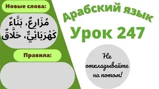 Начните сейчас! Арабский язык для начинающих. Урок 247