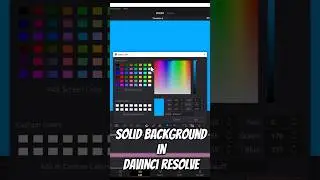 How To Change Background Color - Davinci Resolve Tutorial