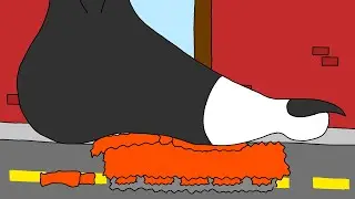 LOONA WOLF FURRY GIANTESS ANIMATION FEET FOOT STOMPING CRUSHING CITY WALKING