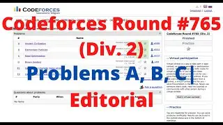 Problem A, B, C | Codeforces Round #765 (Div. 2) | Video Editorial | #Codeforces