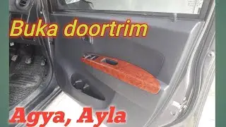 Buka doortrim agya cek doorlock.