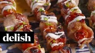 How To Make Chicken Bacon Ranch Skewers | Delish