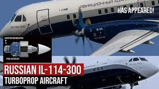 The Russian Il-114-300 turboprop prototype appears in UAC corporate livery.