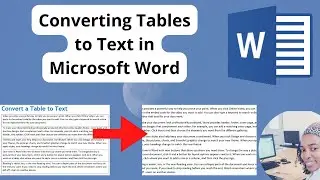 How to Convert Table to Text in Word (and Text to Table) | Microsoft Word  
