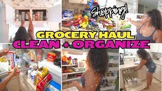 ✨🛒GROCERY HAUL AND ORGANIZING THE KITCHEN! ORGANIZE WITH ME CLEANING MOTIVATION