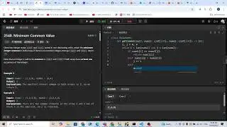 Leetcode 2540. Minimum Common Value (two pointers)