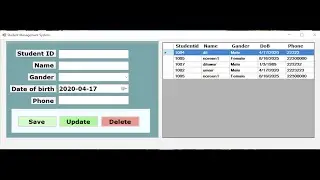 C# Sharp  how To Create Collage Management System with Sql Database in Visual studio  c# Part2 2020