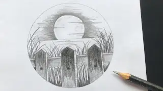 Como desenhar paisagem só com lápis de escrever grafite.How to Draw Landscapes with Pencil Only