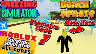 Sneezing Simulator Codes - Beach Update Gameplay - Exclusive Code - Roblox Game