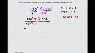 Converting from degrees to radians