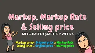 MARK UP, SELLING PRICE & MARKUP RATE | GRADE 6