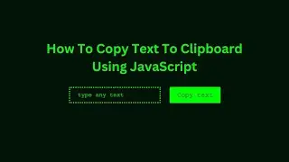 copy text to clipboard with javascript.