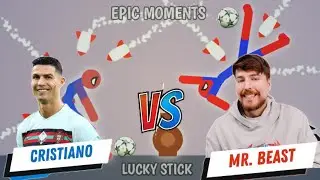 Ur Cristiano vs Mr Beast / Stickman Dismounting Funny Moments