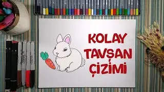 Kolay Tavşan Çizimi | Çizme ve Boyama | Çocuklar İçin Resim Çizme