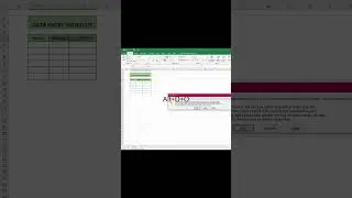 Data Entry Shortcut In Excel #exceltips