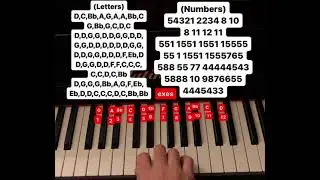 exes piano tutorial (letters and numbers)
