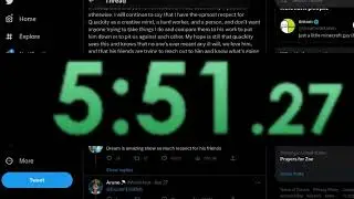 THE GREATEST SPEEDRUN OF ALL TIME: reading dreams tweet faster than @whirow