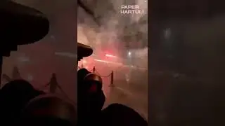 Mayhem in Georgia as protesters armed with home-made MACHINE GUN blasts riot police with fireworks