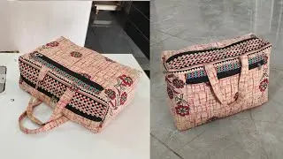 लाखों में अनोखा बैग डिजाइन देखना ना भूलें/ Handbag cutting and stitching at home/bag bnane ka tarika