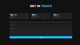 Awesome Contact Page Using Only HTML & CSS
