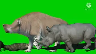 ice age and walking with beasts stampede green screen