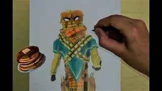 How to draw Mancake - Season 5 New Fortnite Skin !!🥞🥞