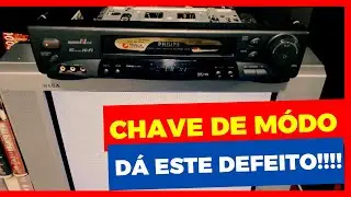 VIDEO CASSETE LIGA FICA LOUCO EJETA E SE DESLIGA DEFEITOS NA CHAVE DE MODO SUJA COM MAL CONTATO