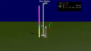The mechanics of dropping a mass on a spring.