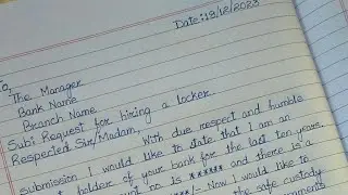 HOW TO WRITE A LETTER TO BANK MANAGER FOR LOCKER || BANK LOCKER APPLICATION IN ENGLISH ||