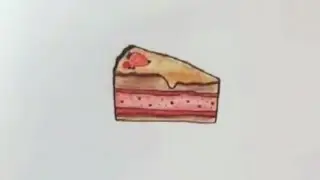 Как нарисовать КУСОЧЕК ТОРТА