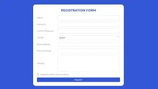 A Beginner's Guide to Creating Responsive Registration Forms in HTML and CSS | Source code