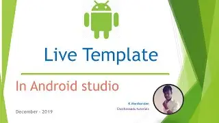 Android Live templates and Template login module in android studio (No Audio)