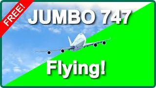 ✅ Green Screen JET Video Jumbo BOEING 747 Flyby PLANE w/ SOUND 1080P Chroma Key Overlay Effect FREE