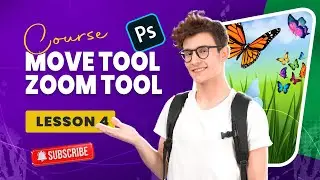 Combining multiple photos, Move tool and Zoom tool - Photoshop for beginners