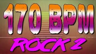 170 BPM - Rock 2 - 4/4 Drum Track - Metronome - Drum Beat