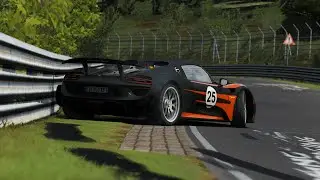 Porsche 918 Spyder Close Call At The Nurburgring