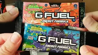 GFUEL Sour FaZeberry and Sour Blue Chug Rug Taste Test / Initial Review