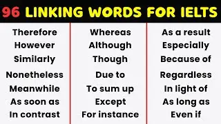 96 Most Commonly Used Linking Words in English