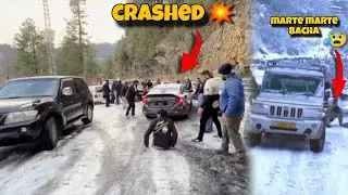 Car sliding on snow ❄🥶 | Accident