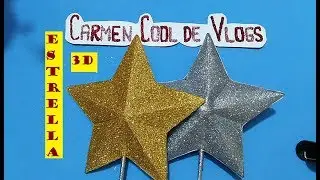 DIY - ESTRELLA PARA ÁRBOL DE NAVIDAD DE FOAMY | #CarmenCooldeVlogs