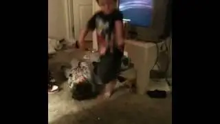 little boy doing the jerk