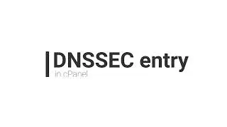 DNSSEC in cPanel record