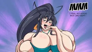 Female muscle cartoon comic High School DXD Buff Muscle Growth Part 2