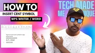 How to insert cent symbol in wps office writer | how to insert cent symbol in wps word