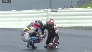 Alex Marquez Vs Dani Kent • Moto2 Austria 2017 Crash •